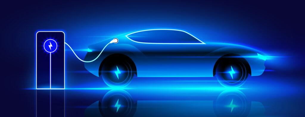 graphic of electric care charging