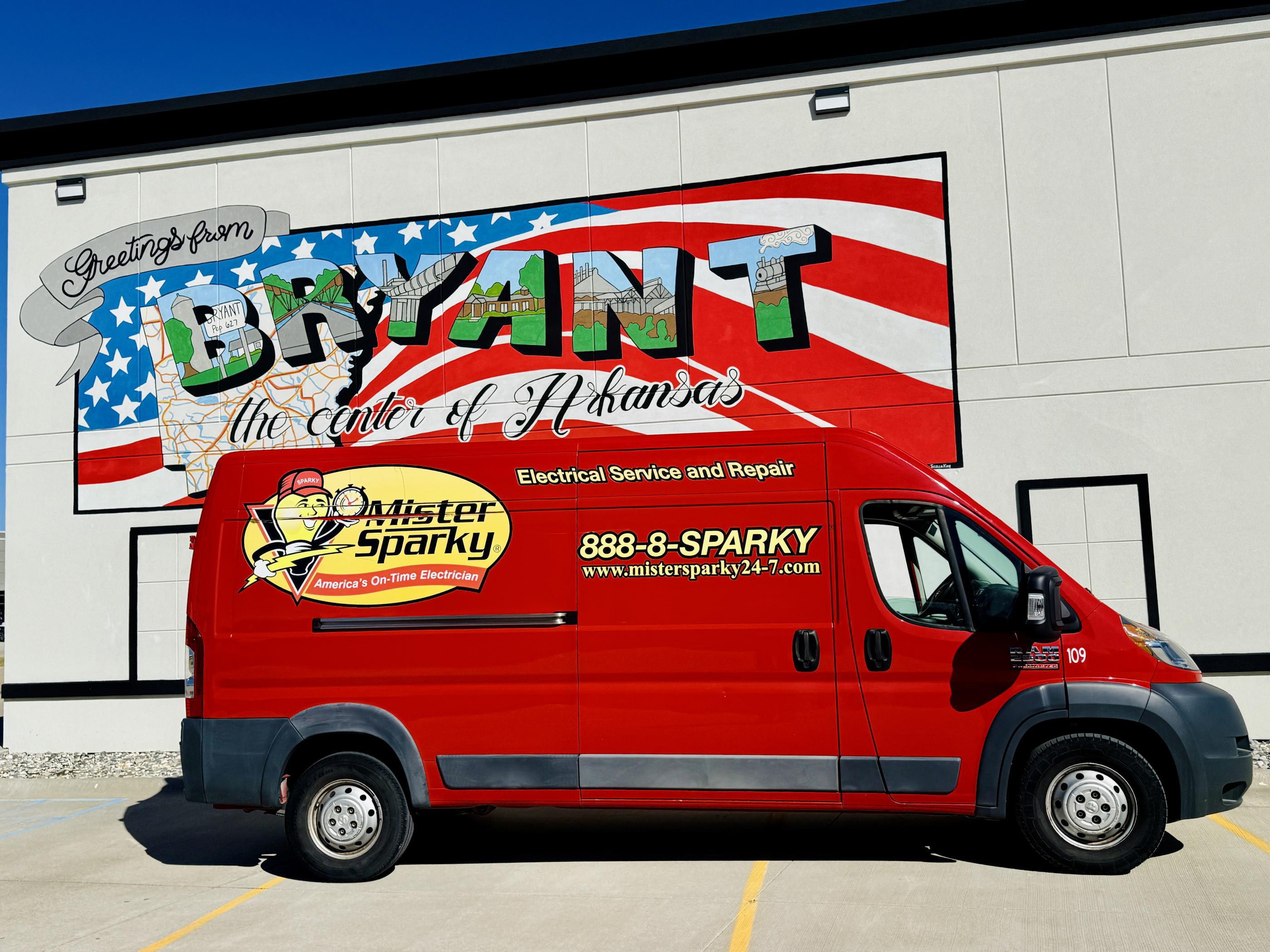 Red Mister Sparky Van in Bryant