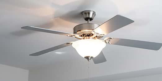 Silver ceiling fan