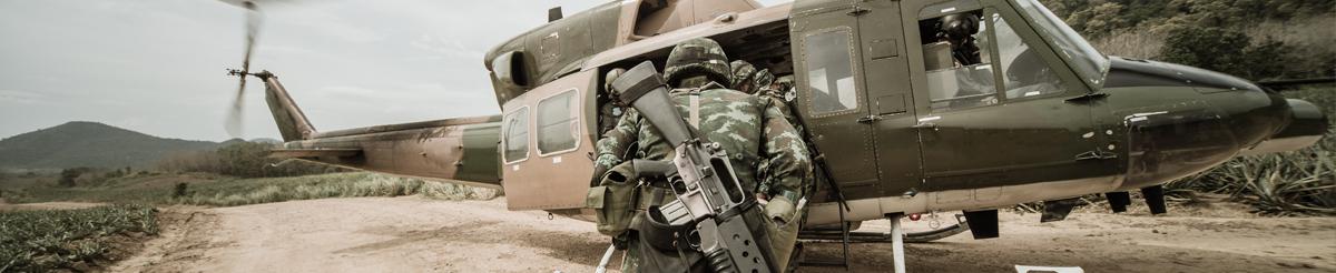 soldiers getting in helicopter