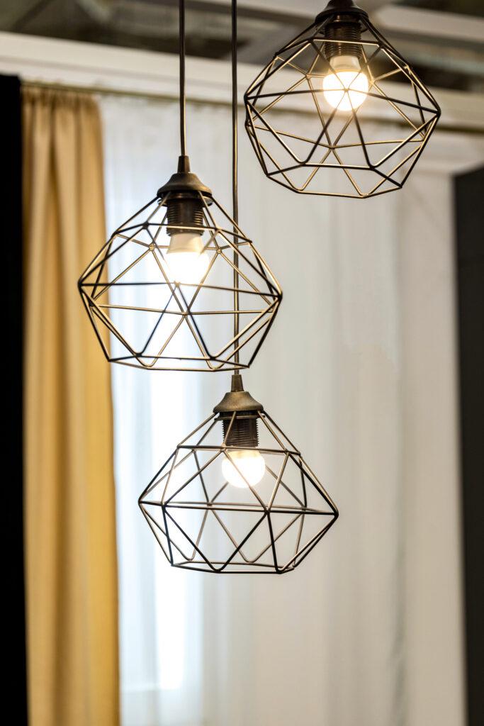 three hanging lights