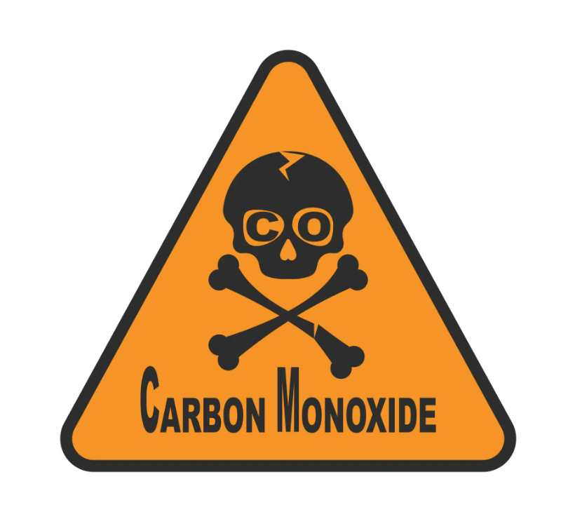 Carbon monoxide caution sign