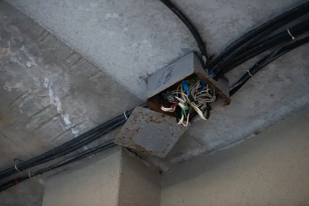 uncovered junction box